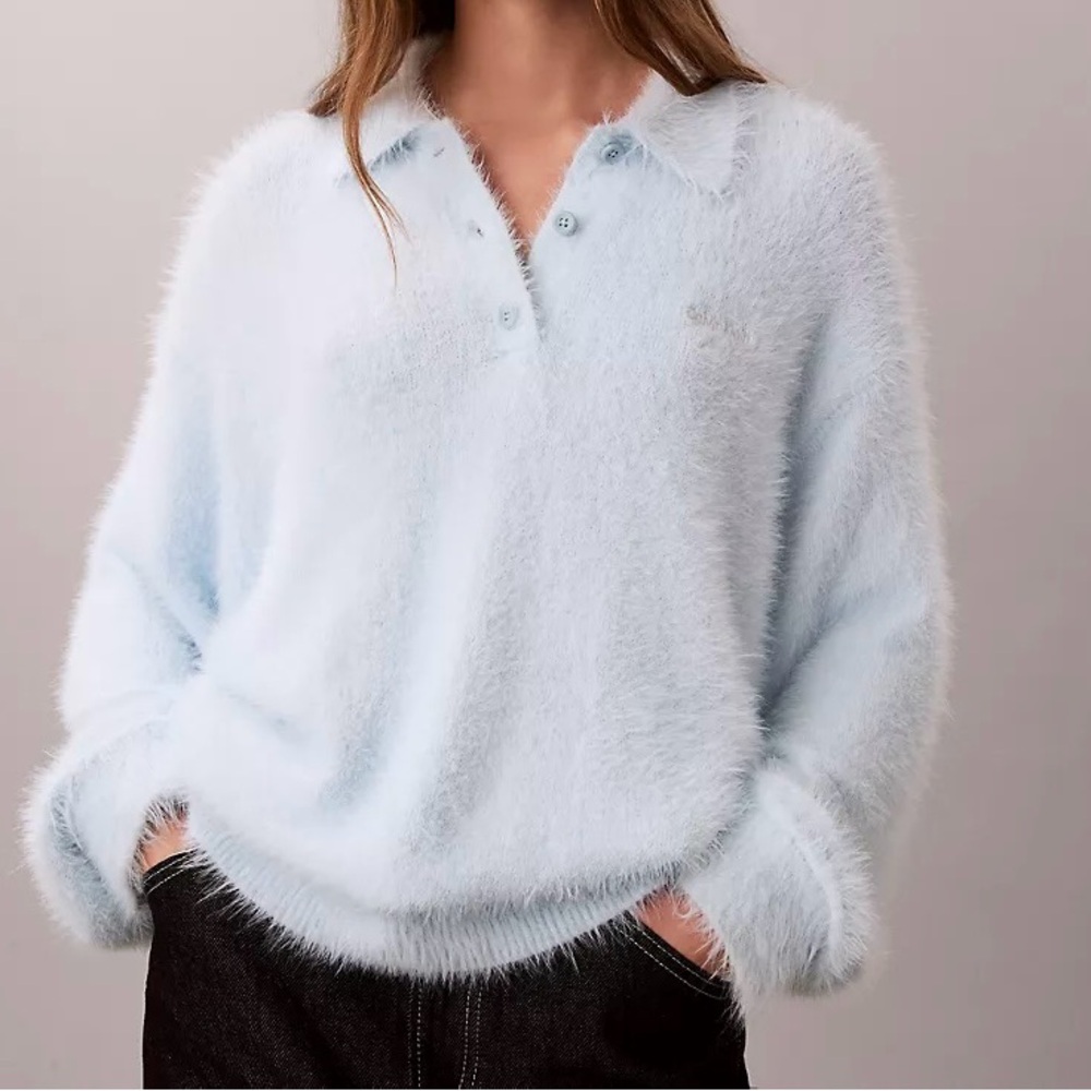 Women's Super Soft Light Blue Calvin Klein Sweater